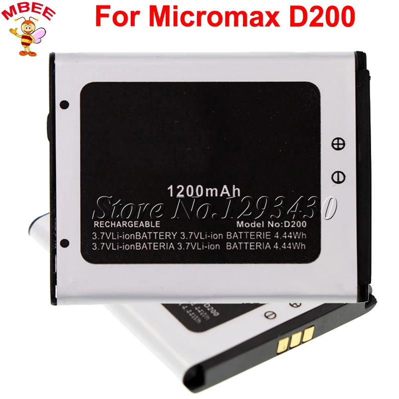 For Micromax D200 Battery 1200mAh Accumulator
