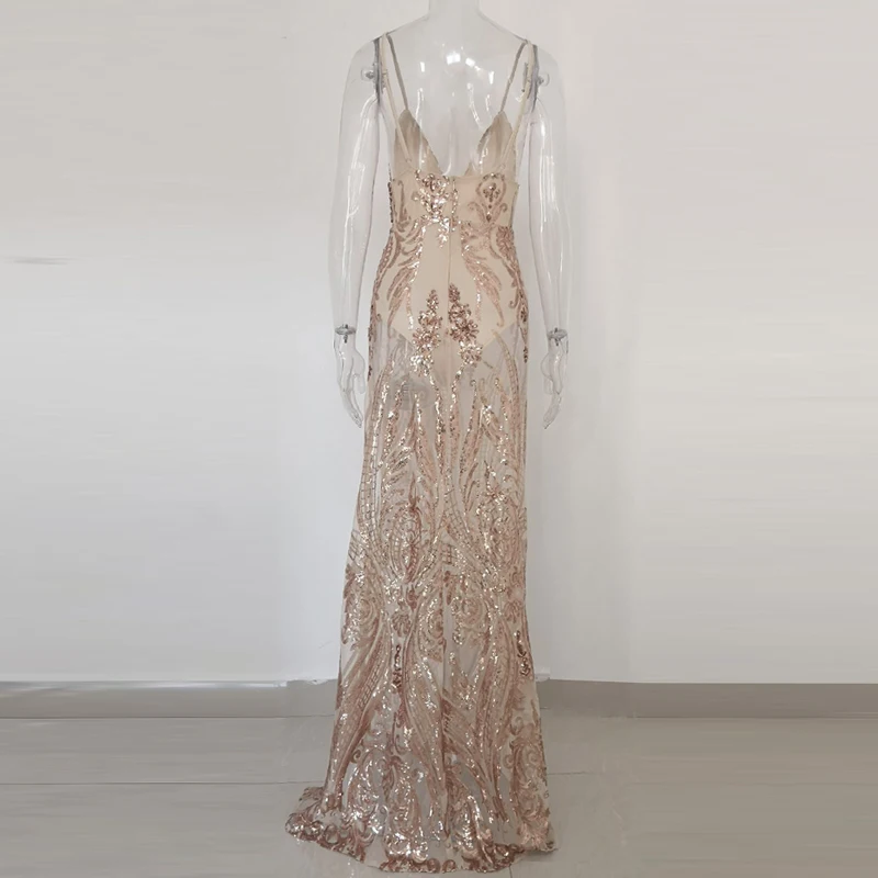 Lofrcy Gold Deep V-Neck Open Back Cut Out Gradient Sequins Mesh Maxi Dress Sexy Spaghetti Strap High Side Split Long Party Dress
Lofrcy Gold Deep V-Neck Open Back Cut Out Gradient Sequins Mesh Maxi Dress Sexy Spaghetti Strap High Side Split Long Party Dress