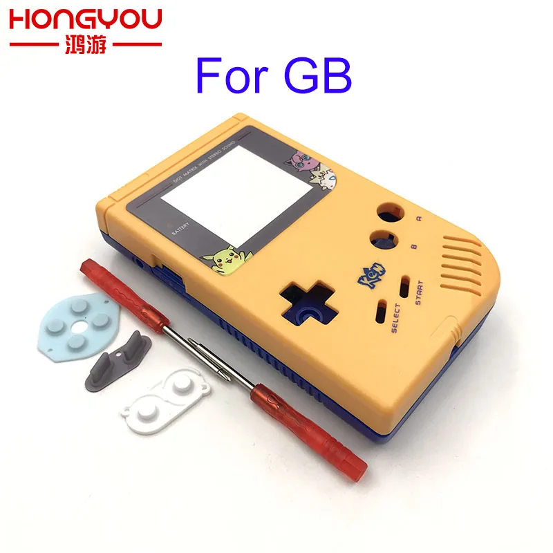 Желтый и синий игровой Сменный Чехол пластиковый чехол для Nintendo GB классической