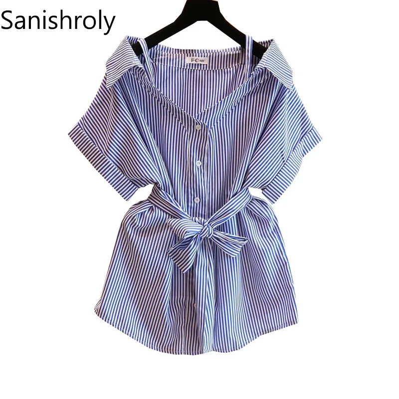 Sanishroly 2018 летняя Женская Полосатая Рубашка с вырезом лодочкой, блузки с бантом, с коротким рукавом, средней длины, Длинные Рубашки, Топы плюс размера 3XL SE122
Sanishroly 2018 летняя Женская Полосатая Рубашка с вырезом лодочкой, блузки с бантом, с коротким рукавом, средней длины, Длинные Рубашки, Топы плюс размера 3XL SE122