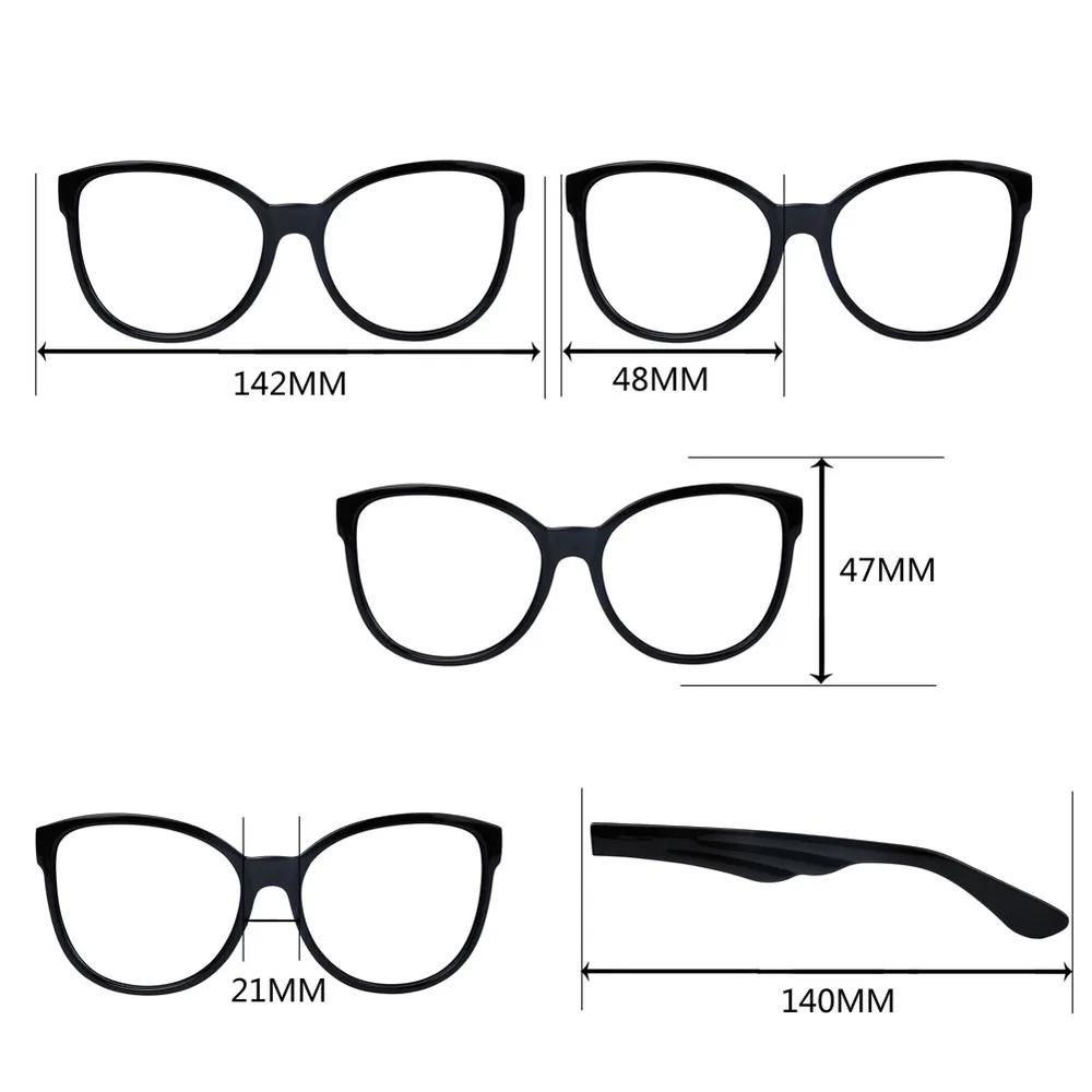 2018 Fashion Glasses Frames Woman Man Eyeglasses Frame for Myopia Vew Plica Eye Plain Mirror Glass Vintage Black A2 | Аксессуары для