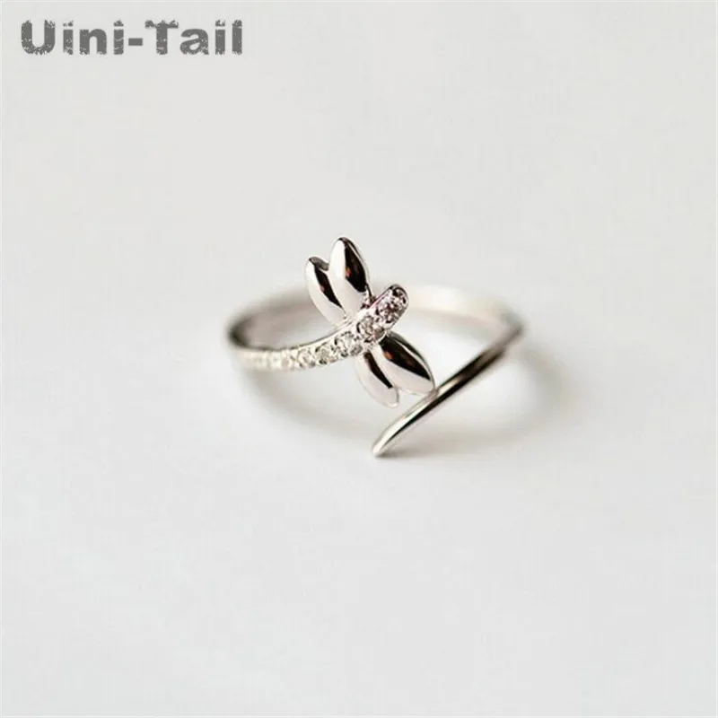Uini-Tail new 925 Tibetan silver Korean version of the small fresh creative personality simple dragonfly open ring GN315
Uini-Tail new 925 Tibetan silver Korean version of the small fresh creative personality simple dragonfly open ring GN315