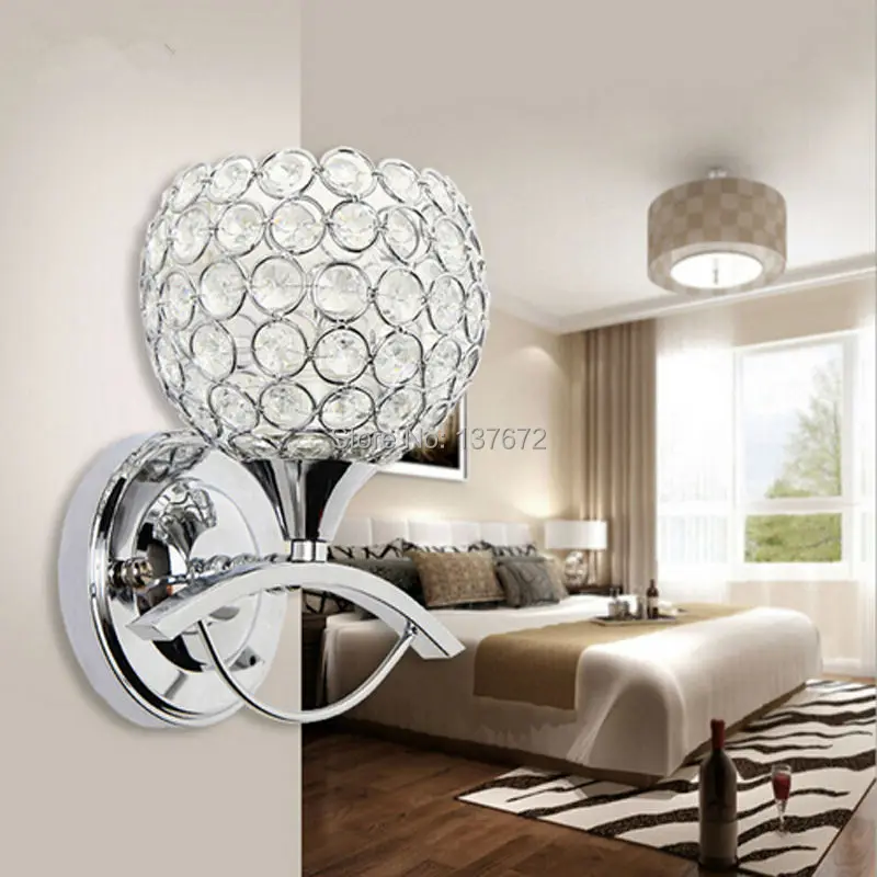 HQXING Modern Bedside Wall Sconces Bedroom Stair Crystal Wall Lights E27 LED Bulb Silver/Gold For Bedroom Decor
HQXING Modern Bedside Wall Sconces Bedroom Stair Crystal Wall Lights E27 LED Bulb Silver/Gold For Bedroom Decor