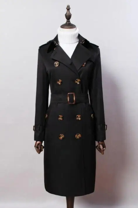 England double-breasted trench coat for women long sleeves coats womens casaco feminino overcoat woman spring autumn black 3XL
England double-breasted trench coat for women long sleeves coats womens casaco feminino overcoat woman spring autumn black 3XL