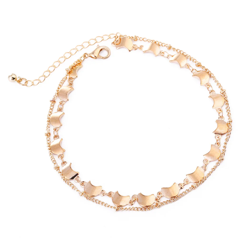 New Beach Footchain Anklets Bohemian Handmade Gold Silver Multilayer Anklet Bracelet for Women Jewelry
New Beach Footchain Anklets Bohemian Handmade Gold Silver Multilayer Anklet Bracelet for Women Jewelry