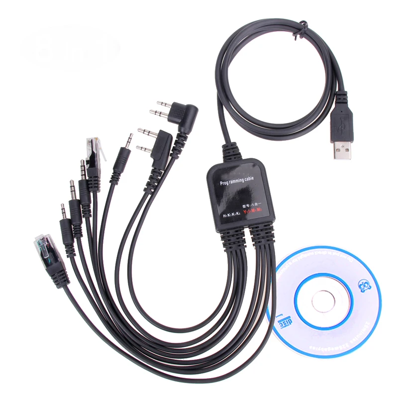 8in1 USB Programming Cable for BAOFENG UV5R MOTOROLA ICOM KENWOOD YAESU Handheld Mobile Radio Walkie Talkie
8in1 USB Programming Cable for BAOFENG UV5R MOTOROLA ICOM KENWOOD YAESU Handheld Mobile Radio Walkie Talkie