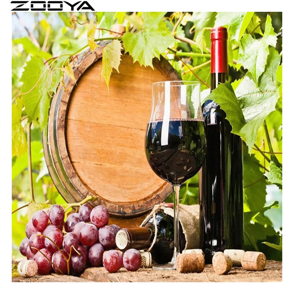 ZOOYA Diamond Embroidery Cross-Stitch Kits Grapes Red Wine Glass DIY Diamond Painting Embroidered With Rhinestones Gift R740
ZOOYA Diamond Embroidery Cross-Stitch Kits Grapes Red Wine Glass DIY Diamond Painting Embroidered With Rhinestones Gift R740