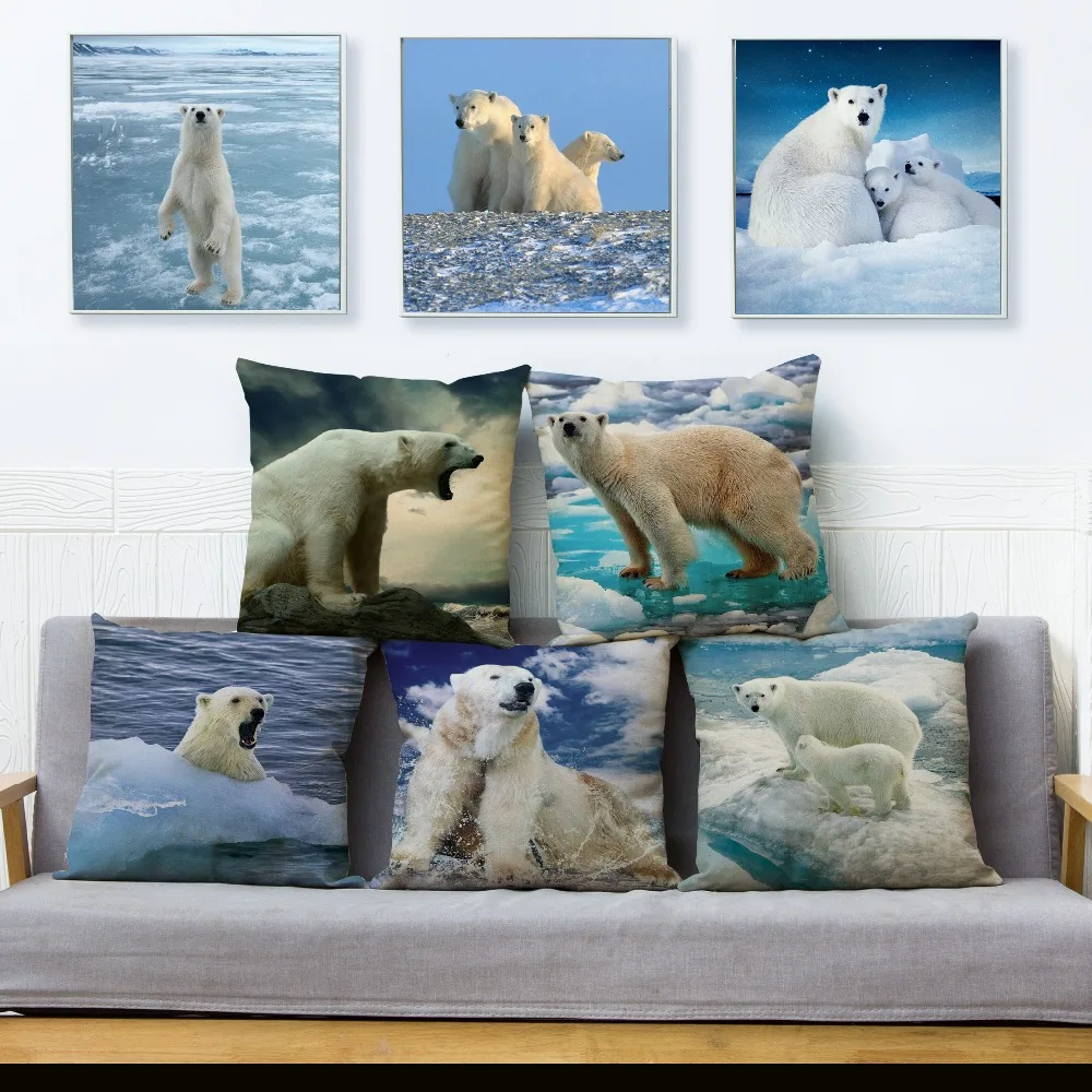 Polar Bear Print Cushion Cover 45*45cm Beige Linen Pillow Covers Throw Pillows Cases Sofa Home Decor Pillowcase
Polar Bear Print Cushion Cover 45*45cm Beige Linen Pillow Covers Throw Pillows Cases Sofa Home Decor Pillowcase