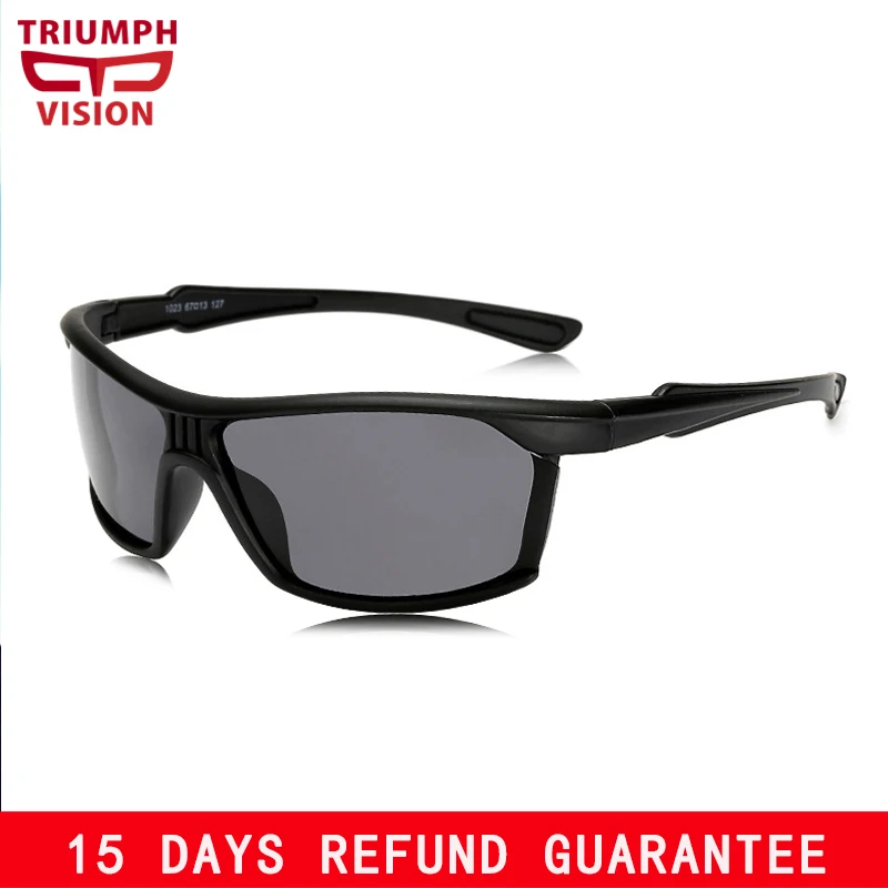 Мужские солнцезащитные очки с защитой UV400 TRIUMPH VISION черные пластиковые