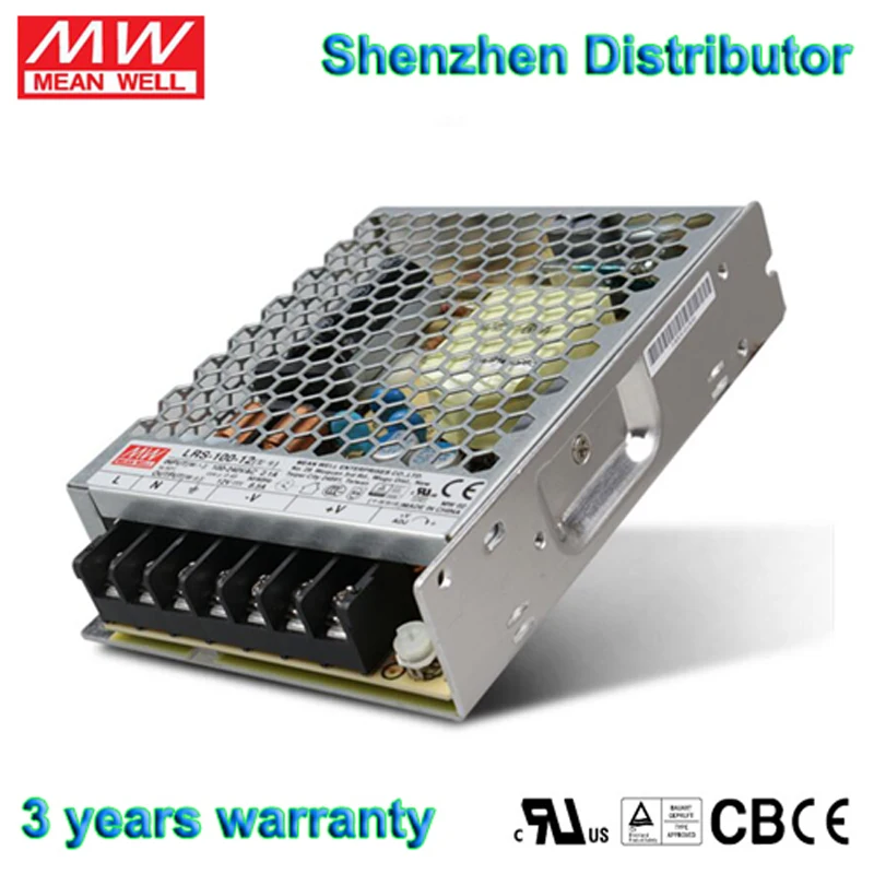 UL Listing power supply 100W, AC110V/220 to DC 12V, Max 8.5A output, UL approved Mean Well power supply LRS-100-12, 5pcs/lot
UL Listing power supply 100W, AC110V/220 to DC 12V, Max 8.5A output, UL approved Mean Well power supply LRS-100-12, 5pcs/lot
