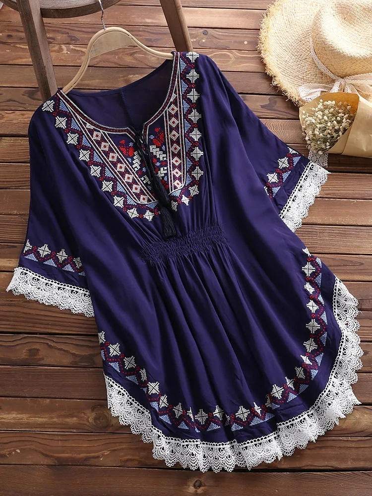 Fashion woman blouses 2019 5xl plus size women 1/2 sleeve geometric print lace embroidery tassel Tunic yellow white red blouse
Fashion woman blouses 2019 5xl plus size women 1/2 sleeve geometric print lace embroidery tassel Tunic yellow white red blouse