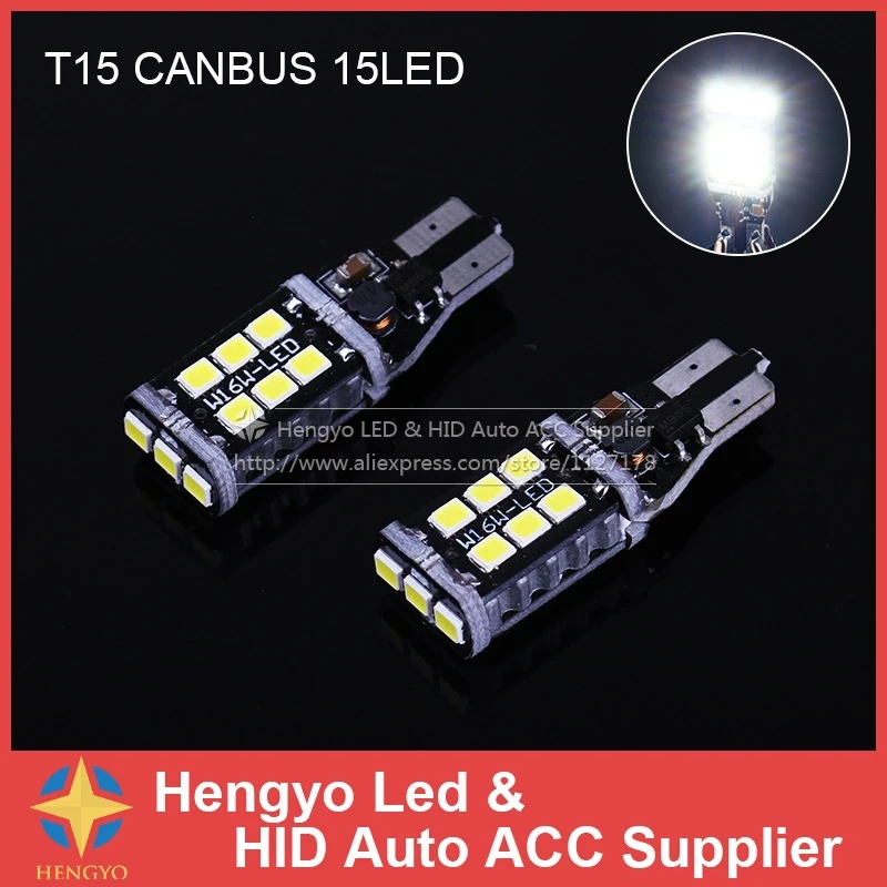 White W16W T15 LED 912 921 Canbus No Error for Samsung 2835 SMD 15 Led 360 Degrees 12v Car Auto Backup Reverse Light lamps Bulb
White W16W T15 LED 912 921 Canbus No Error for Samsung 2835 SMD 15 Led 360 Degrees 12v Car Auto Backup Reverse Light lamps Bulb