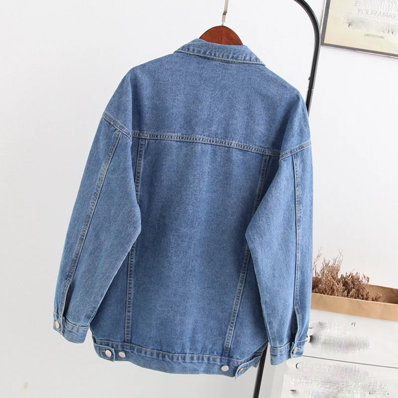 Spring autumn Turn-down Collar Jean Jackets for Women Loose Casual Blue Fashionable Women Coats Female outwear Denim Feminine
Spring autumn Turn-down Collar Jean Jackets for Women Loose Casual Blue Fashionable Women Coats Female outwear Denim Feminine