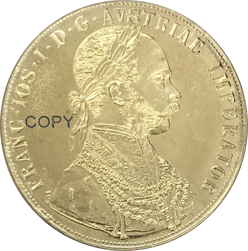 1905 Австрия Габсбург 4 Ducats Франц Джозеф I Золотая монета латунная Коллекционная монета КОПИЯ монета
1905 Австрия Габсбург 4 Ducats Франц Джозеф I Золотая монета латунная Коллекционная монета КОПИЯ монета