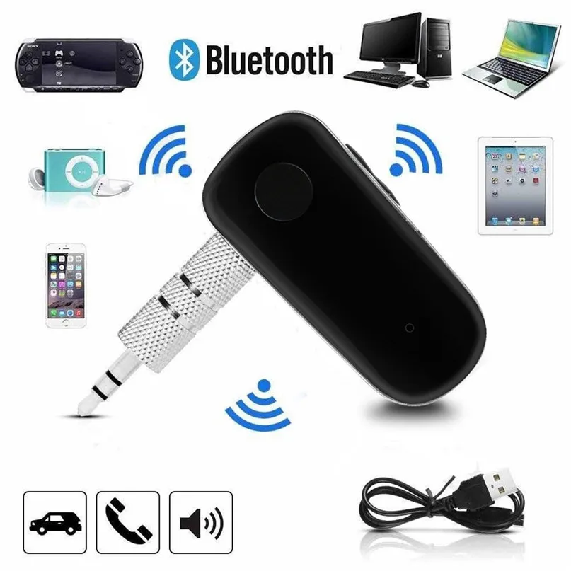Wireless Bluetooth 3.0 Reciever Car Kit Hands free 3.5mm Jack AUX Audio Receiver Adapter Wiht Charger Cable Conecter 30A05 | Электроника