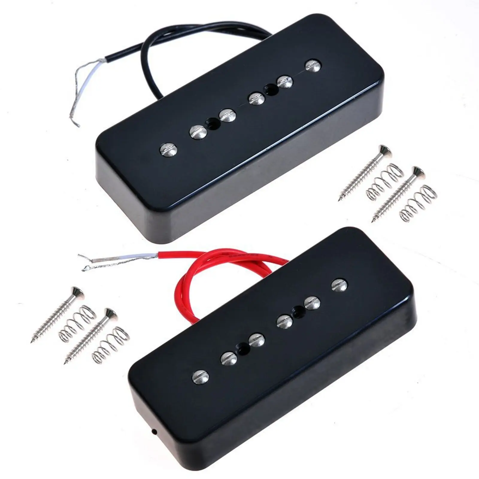 1 set P-90 Soapbar Single Coil Pickups Bridge & Neck Black/Yellow for Electric Guitar
1 set P-90 Soapbar Single Coil Pickups Bridge & Neck Black/Yellow for Electric Guitar