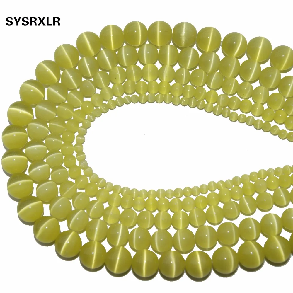 Wholesale Natural Stone Yellow Opal Natural Cat Eye Beads Round Loose Beads For Jewelry Making DIY Bracelet 4/6/8/10/12 MM
Wholesale Natural Stone Yellow Opal Natural Cat Eye Beads Round Loose Beads For Jewelry Making DIY Bracelet 4/6/8/10/12 MM
