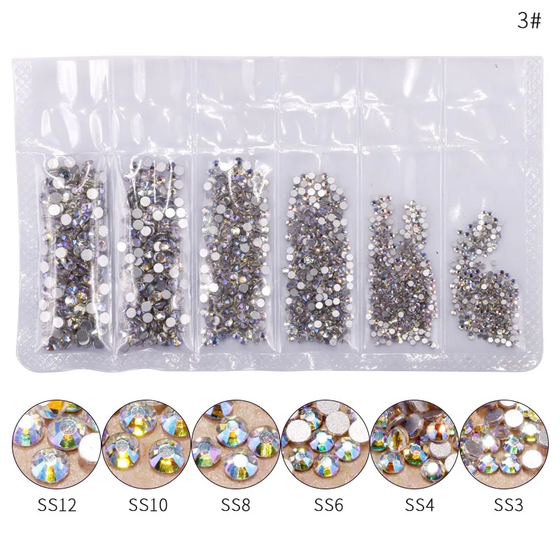 1 Pack Nail Rhinestones Flatback Glass Mixed Sizes SS3-SS12 Nail Art Decoration Stones Shiny Gems Manicure Accessories Tools #3
1 Pack Nail Rhinestones Flatback Glass Mixed Sizes SS3-SS12 Nail Art Decoration Stones Shiny Gems Manicure Accessories Tools #3