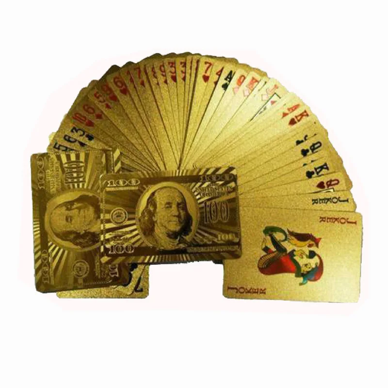 Фото Горячая новинка 2016 1 шт. палубные золотые фольги для покера американский доллар(China)