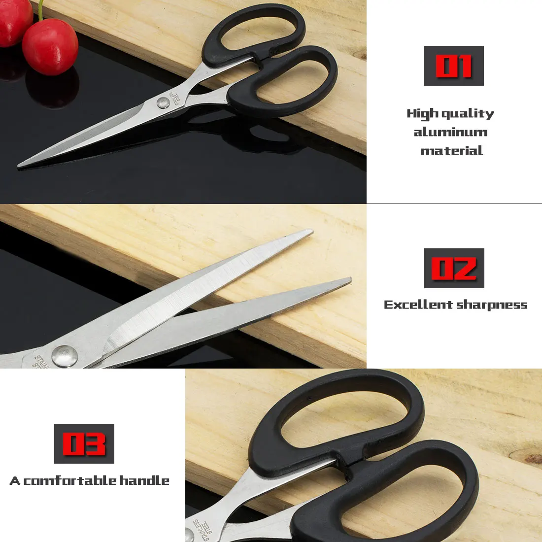 Durable Stainless Steel Household Scissors Office Paper-cut Scissors Sharp Shears Students DIY Scissor Tool Kitchen Scissors
Durable Stainless Steel Household Scissors Office Paper-cut Scissors Sharp Shears Students DIY Scissor Tool Kitchen Scissors