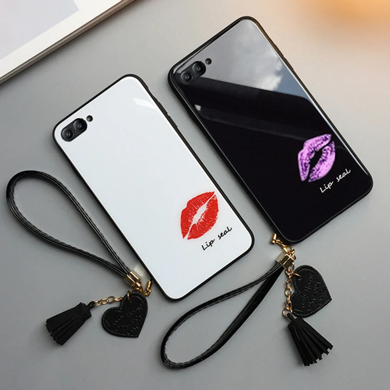 BONVAN For iPhone X XR XS Max 7 Tempered Glass hard Case Lip print Tassel lanyard Cover For iPhone 6 6S 7 8 Plus phone Cases
BONVAN For iPhone X XR XS Max 7 Tempered Glass hard Case Lip print Tassel lanyard Cover For iPhone 6 6S 7 8 Plus phone Cases