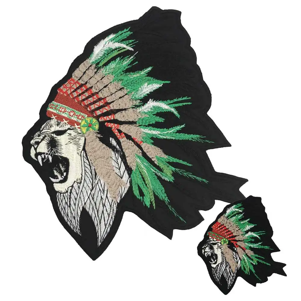 INDIAN LION large Embroidered punk biker Patches Clothes Stickers Apparel Accessories Badge
INDIAN LION large Embroidered punk biker Patches Clothes Stickers Apparel Accessories Badge