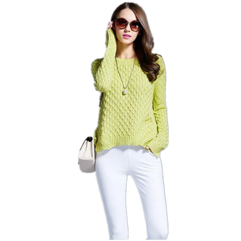 Autumn Winter Solid Knitted Sweaters And Pullovers Women Jumper Long Sleeve Pullover Female Pull Femme Tops Sueter Mujer k333
Autumn Winter Solid Knitted Sweaters And Pullovers Women Jumper Long Sleeve Pullover Female Pull Femme Tops Sueter Mujer k333