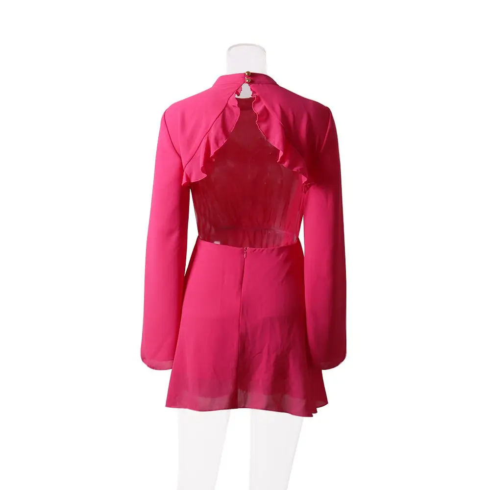 2019 New Style Short Chiffon Party Dress Women Sexy Ruffles Backless Beach Dress Flare Long Sleeve Red Mini Dresses vestidos
2019 New Style Short Chiffon Party Dress Women Sexy Ruffles Backless Beach Dress Flare Long Sleeve Red Mini Dresses vestidos