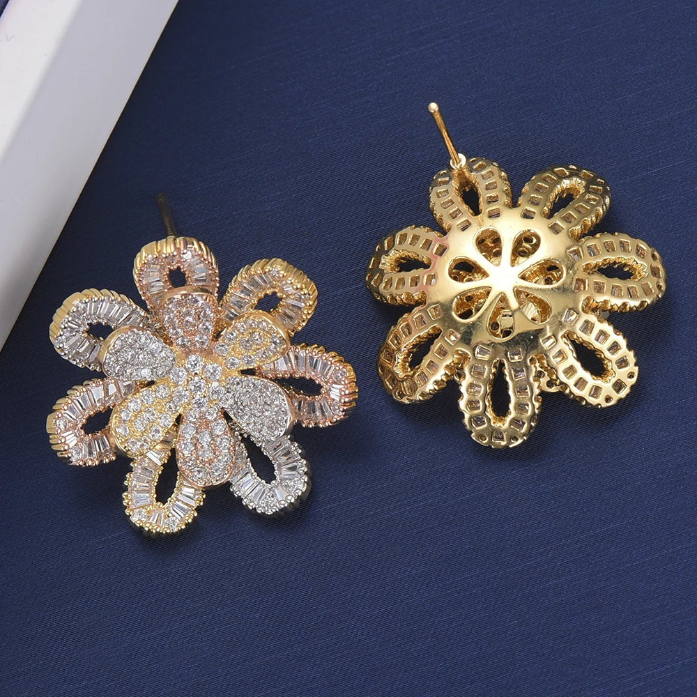 Trendy bridal jewelry sets Flower Shape Cubic Zirconia Indian Wedding Necklace Earrings Resizable Ring Jewelry Sets For Women
Trendy bridal jewelry sets Flower Shape Cubic Zirconia Indian Wedding Necklace Earrings Resizable Ring Jewelry Sets For Women