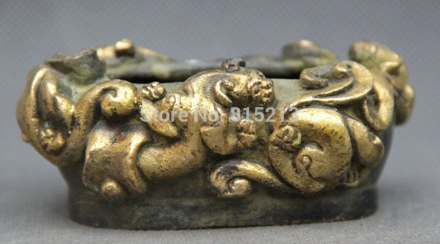 bi0011651 Chinese Dynasty Unicorn Bronze Gild Pi Xiu Beast ashtray tobacco jar Statue
bi0011651 Chinese Dynasty Unicorn Bronze Gild Pi Xiu Beast ashtray tobacco jar Statue