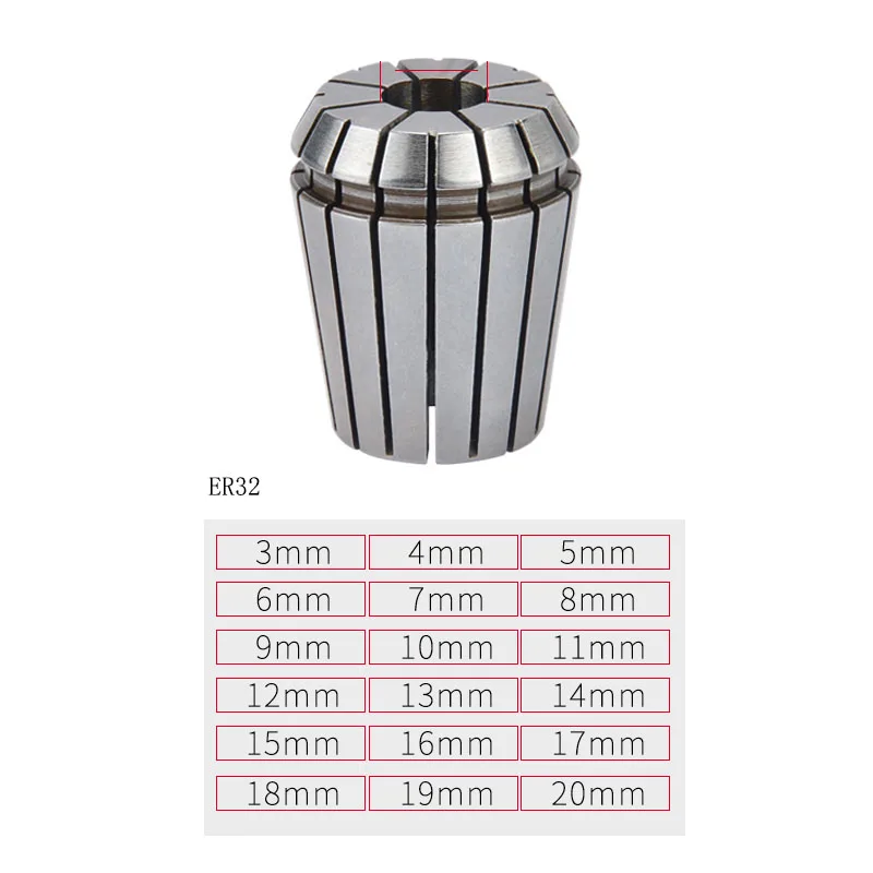 Spring Collet for CNC Engraving Machine & Milling Lathe Tool ER32-Pack of 2
Spring Collet for CNC Engraving Machine & Milling Lathe Tool ER32-Pack of 2