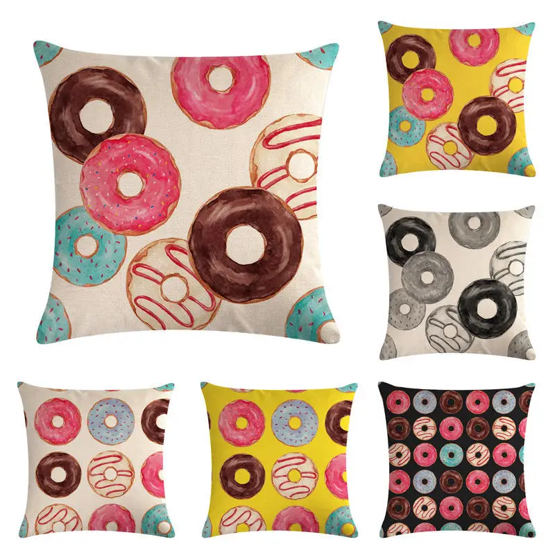 Cartoon Doughnut Cotton Linen Throw Pillow Case Cushion Cover Home Decor Decorative Pillows For Sofa Seat Cushion 45cm*45cm
Cartoon Doughnut Cotton Linen Throw Pillow Case Cushion Cover Home Decor Decorative Pillows For Sofa Seat Cushion 45cm*45cm