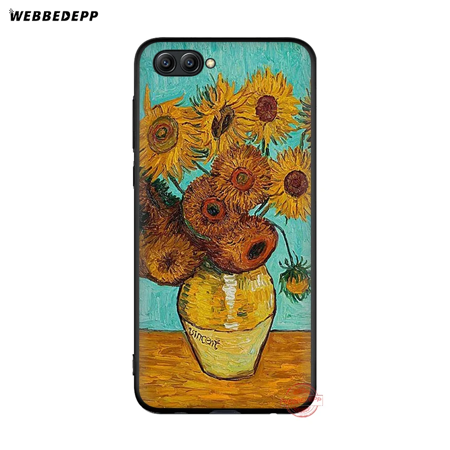 WEBBEDEPP Vincent Van Gogh Sunflower Soft Case for Honor 20 10 9 9X 8 Lite 8C 8X 7X 7C 7A 3GB 6A Pro View | Мобильные телефоны и