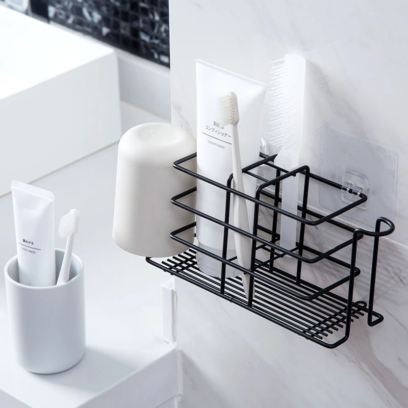 Durable Iron Bathroom Storage Rack Toothbrush Storage Shelf Simple Style Bath Wall Hanging Toothbrush Holder Rack Organizer
Durable Iron Bathroom Storage Rack Toothbrush Storage Shelf Simple Style Bath Wall Hanging Toothbrush Holder Rack Organizer