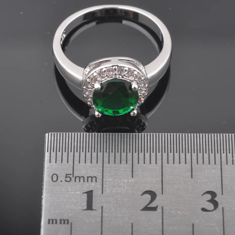 Bridal Women's Wedding Jewelry Sets Silver Color Green Zirconia Ring Necklace And Earrings Set QZ0493
Bridal Women's Wedding Jewelry Sets Silver Color Green Zirconia Ring Necklace And Earrings Set QZ0493