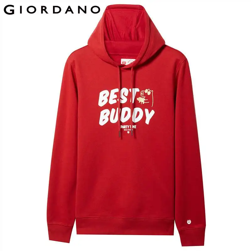 Толстовка Giordano мужская с капюшоном флисовая толстовка свитшот длинный рукав