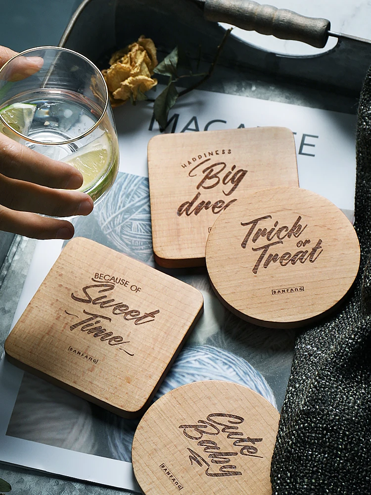 Beech Wood Insulation Non-slip Coaster Anti-scalding Table Mat Office Tea Cup Mat Thick Wooden Small Coasters
Beech Wood Insulation Non-slip Coaster Anti-scalding Table Mat Office Tea Cup Mat Thick Wooden Small Coasters