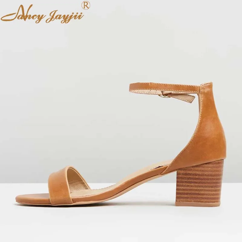 Nancyjayjii Brown Patent Leather Casual Women’S Sandals Buckle Strap Block High Heels Daily Office Leisure Female Summer Shoes
Nancyjayjii Brown Patent Leather Casual Women’S Sandals Buckle Strap Block High Heels Daily Office Leisure Female Summer Shoes