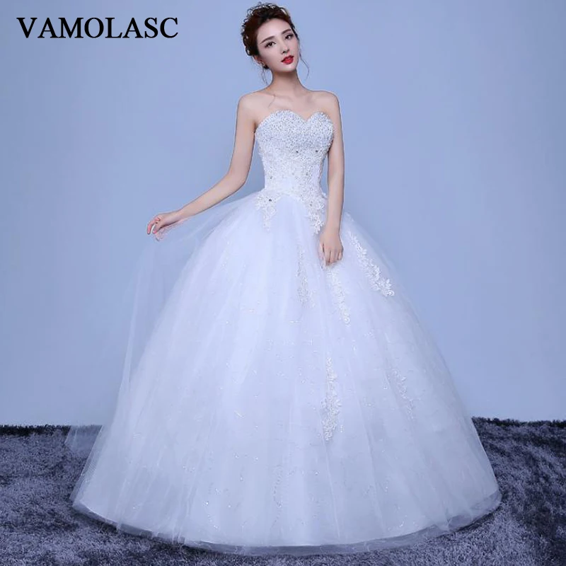 Бальное платье без бретелек с блестками VAMOLASC, кружевные аппликации, свадебные платья с кристаллами и открытыми плечами
Бальное платье без бретелек с блестками VAMOLASC, кружевные аппликации, свадебные платья с кристаллами и открытыми плечами