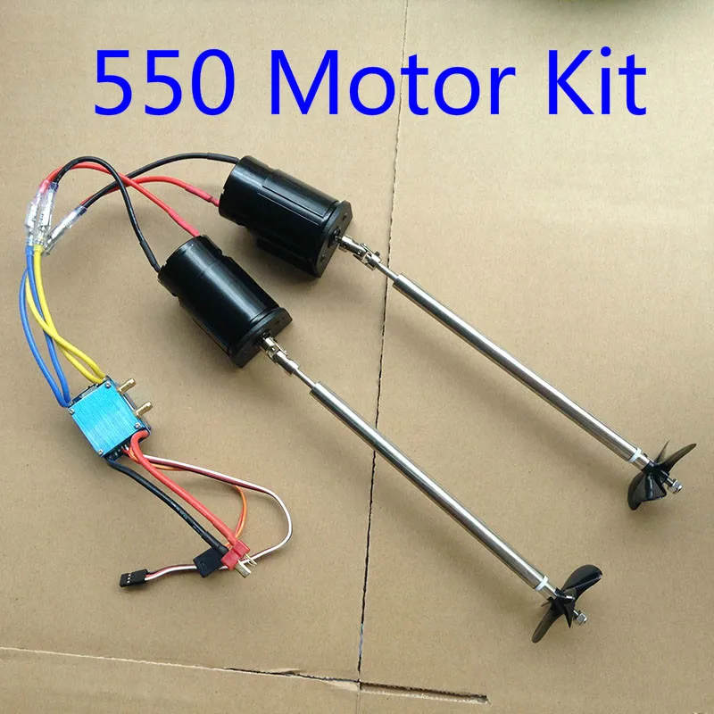 1Set Power Kit 550 Motor+Bidirectional Water-cooled 480A ESC+10/15cm 4mm Drive Shaft+Four-blade CW CCW Propeller for RC Jet Boat
1Set Power Kit 550 Motor+Bidirectional Water-cooled 480A ESC+10/15cm 4mm Drive Shaft+Four-blade CW CCW Propeller for RC Jet Boat