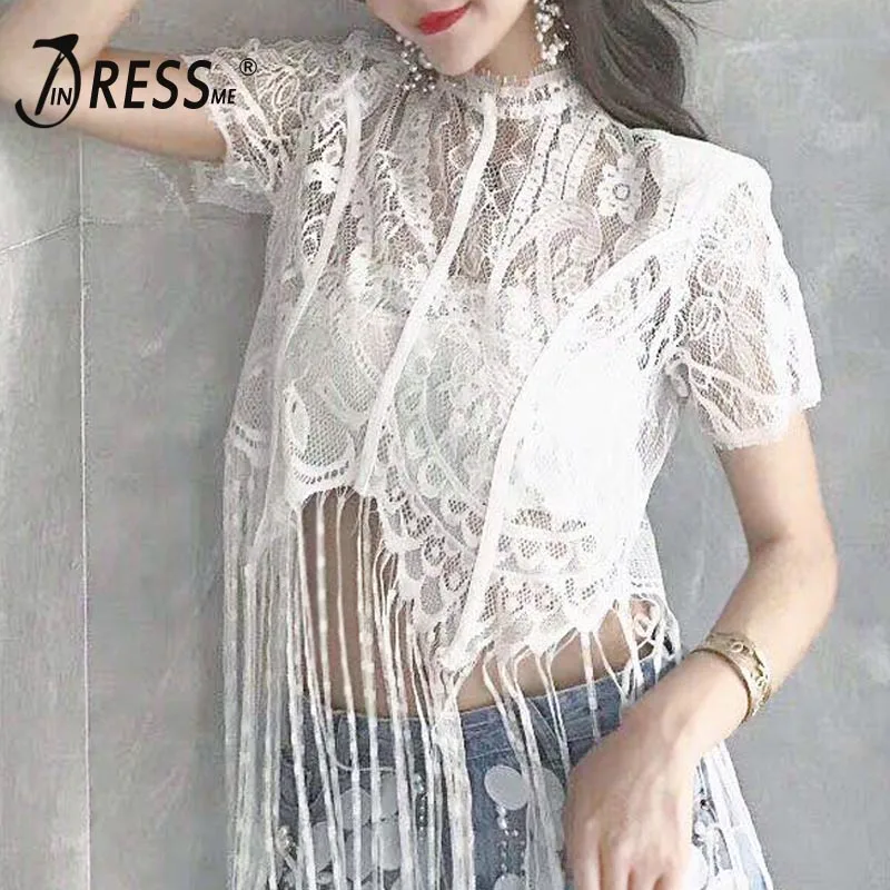 INDRESSME сексуальный кружевной женский короткий топ с кисточками, модный прозрачный короткий топ, повседневный топ с вырезом лодочкой
INDRESSME сексуальный кружевной женский короткий топ с кисточками, модный прозрачный короткий топ, повседневный топ с вырезом лодочкой