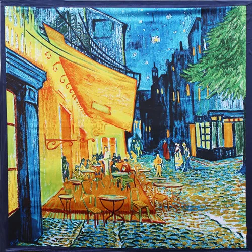 90cm*90cm 2018 New Arrival Women Vincent van Gogh Oil Painting Coffee big size silk scarf women square shawls 90x90cm LL180358
90cm*90cm 2018 New Arrival Women Vincent van Gogh Oil Painting Coffee big size silk scarf women square shawls 90x90cm LL180358