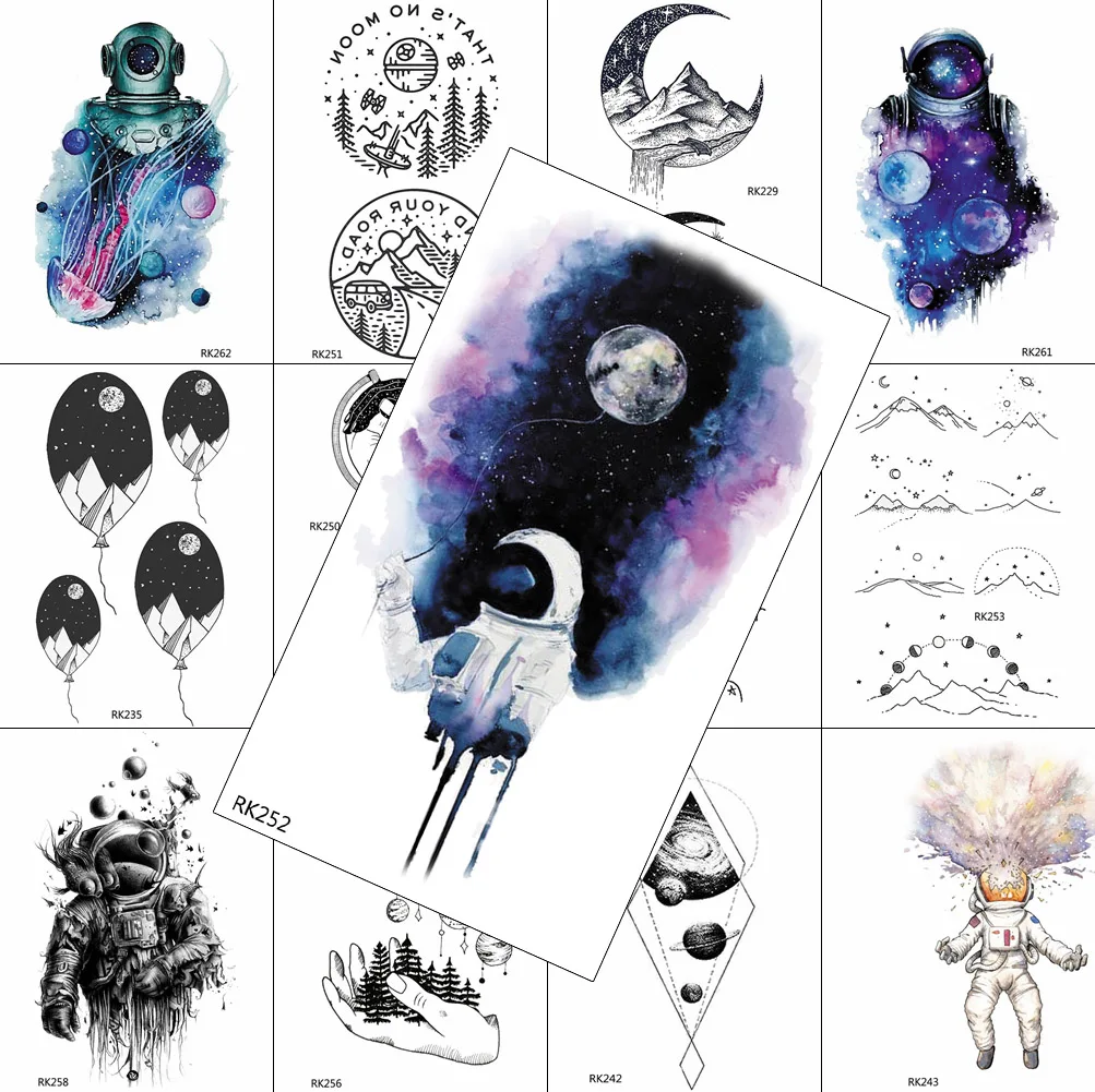 Watercolor Space Man Temporary Tattoos Kids Astronaut Sticker Moon Fake Washable Tattoo For Men Women Arm Body Art Tatoos
Watercolor Space Man Temporary Tattoos Kids Astronaut Sticker Moon Fake Washable Tattoo For Men Women Arm Body Art Tatoos