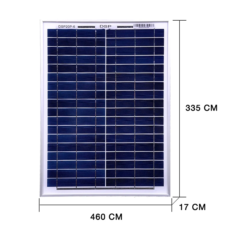 Небольшая солнечная панель DOKIO водонепроницаемые солнечные панели 18 в 20 Вт