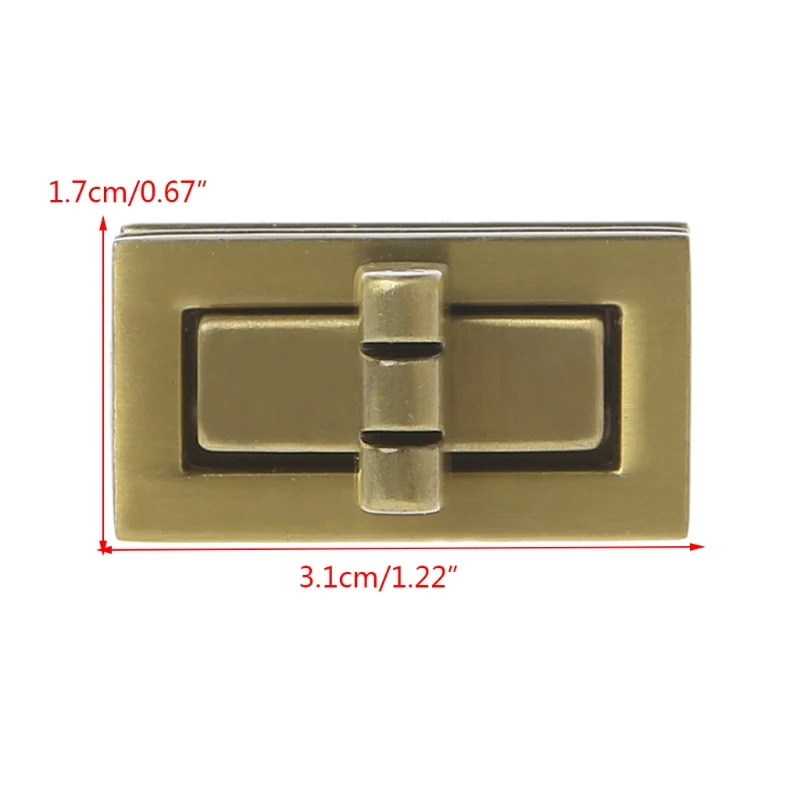 THINKTHENDO Rectangle Shape Clasp Turn Lock Twist Locks DIY Leather Handbag Bag Hardware Metal Elegant New Bag Accessories
THINKTHENDO Rectangle Shape Clasp Turn Lock Twist Locks DIY Leather Handbag Bag Hardware Metal Elegant New Bag Accessories