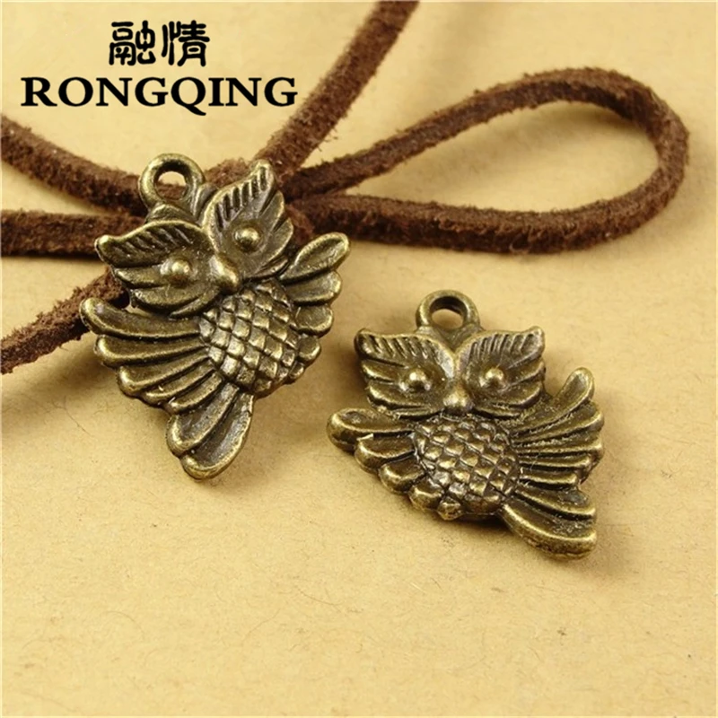 RONGQING 60 шт./лот 20*17 мм античная бронза 2-сторонняя Летающая сова Подвеска ювелирные аксессуары DIY Поставщик
RONGQING 60 шт./лот 20*17 мм античная бронза 2-сторонняя Летающая сова Подвеска ювелирные аксессуары DIY Поставщик