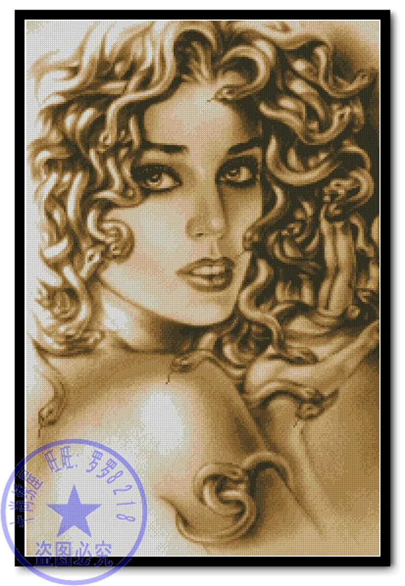 Needlework,DIY Cross Stitch,Sets For Embroidery kits,14CT&16CT&18CT,Snake hair beauty 
Needlework,DIY Cross Stitch,Sets For Embroidery kits,14CT&16CT&18CT,Snake hair beauty