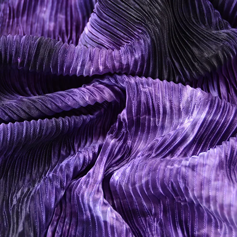 Lac67 High-class Mysterious Purple/Tie-dye/Plastic Type/Elastic/ Stylish Luxury Pleated/Shiny Designer Fashion Show Cloth Fabric
Lac67 High-class Mysterious Purple/Tie-dye/Plastic Type/Elastic/ Stylish Luxury Pleated/Shiny Designer Fashion Show Cloth Fabric