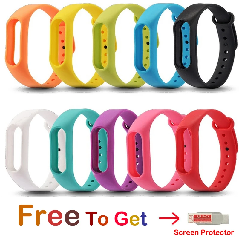 Ремешок для браслета Xiaomi Mi Band 2 цветной ремешок сменный силиконовый смарт браслет