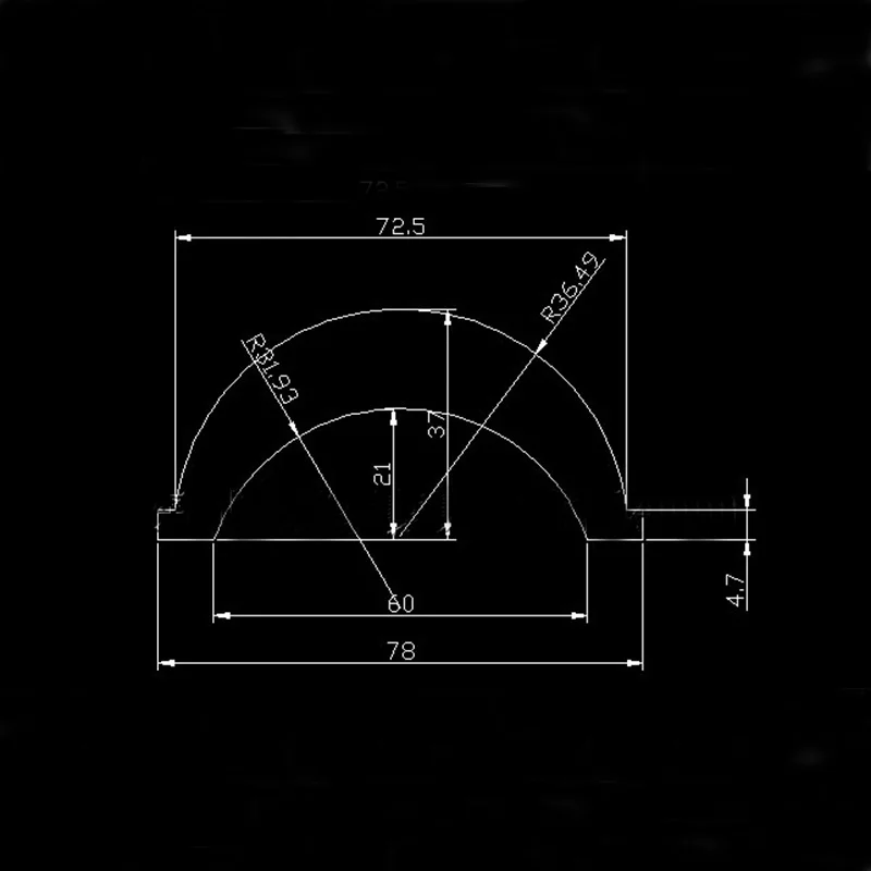 78 мм Диаметр оптического стекла LED фокусное расстояние внутренняя вогнутая